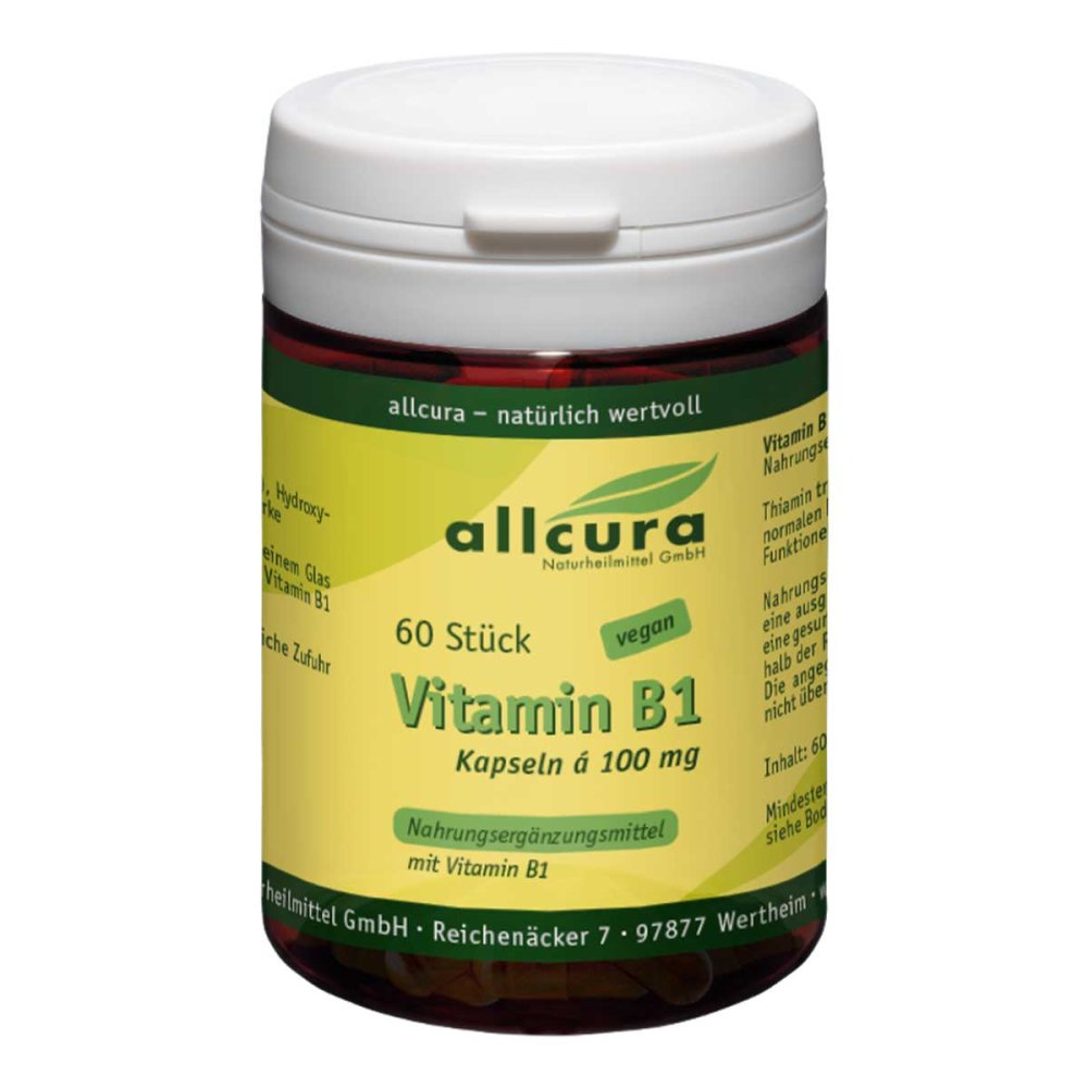 allcura Naturheilmittel GmbH Vitamin B1 100 Mg Kapseln 18426248
