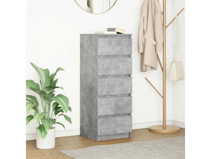 RJPLMFV Anrichte mit Schubladen, betongrau, 37,5 x 35 x 99 cm Holzwerkstoff, feuchtigkeitsbeständige Oberfläche, robuste Oberfläche, einfache Reinigung, Wandbefestigung inklusive