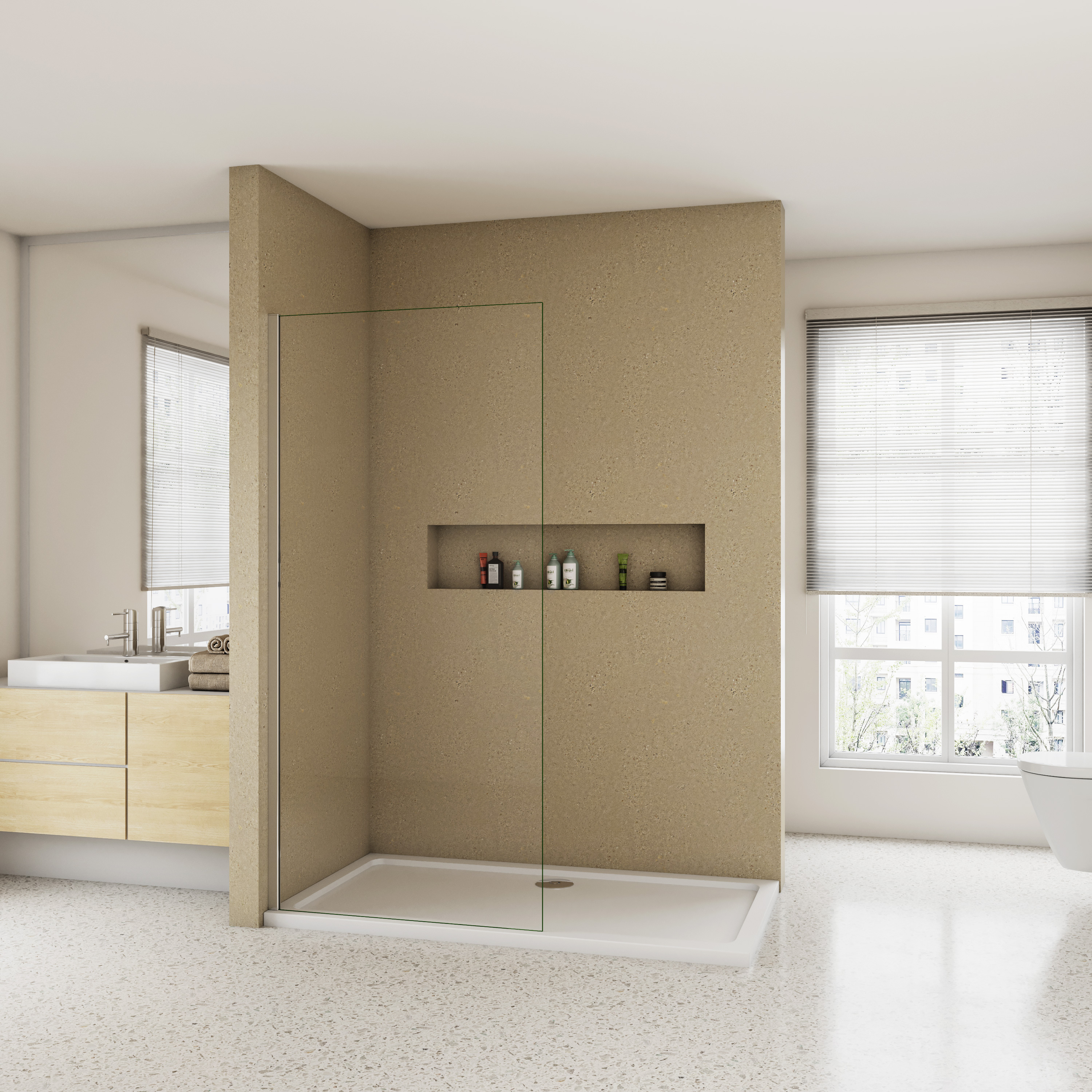 Duschabtrennung 160X200cm mit 10mm Nano+ESG Sicherheitsglas walk in Duschtrennwand Duschwand