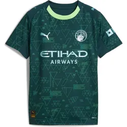 Puma, Jungen, Fussballtrikot, MCFC 4th Replica Jr (128), Grün