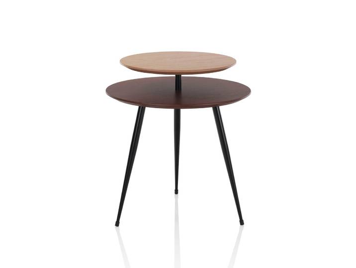 Table basse en métal et MDF noyer