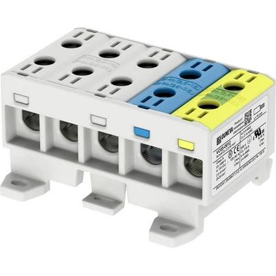 Ouneva Group VC05-0012 Verteilerblock Schrauben Grau, Blau, Gelb-Grün 1St.