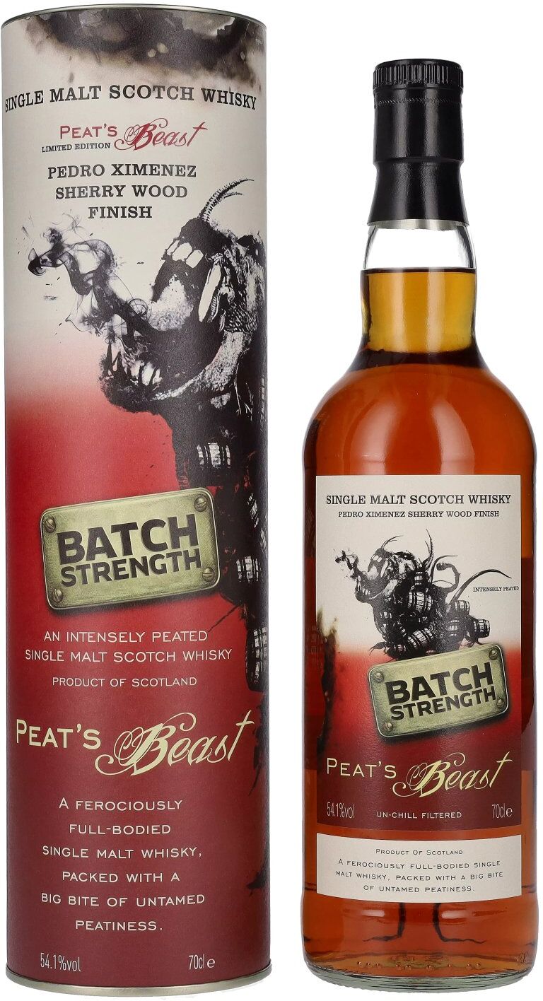 Peat's Beast Whisky Peat's Beast BATCH STRENGTH Pedro Ximenez Sherry Wood Finish 54,1% Vol. 0,7l in Geschenkbox