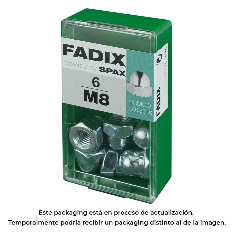 Fadix Packung mit 6 Stück. Blindmutter aus Zink, M 8 (49342305)