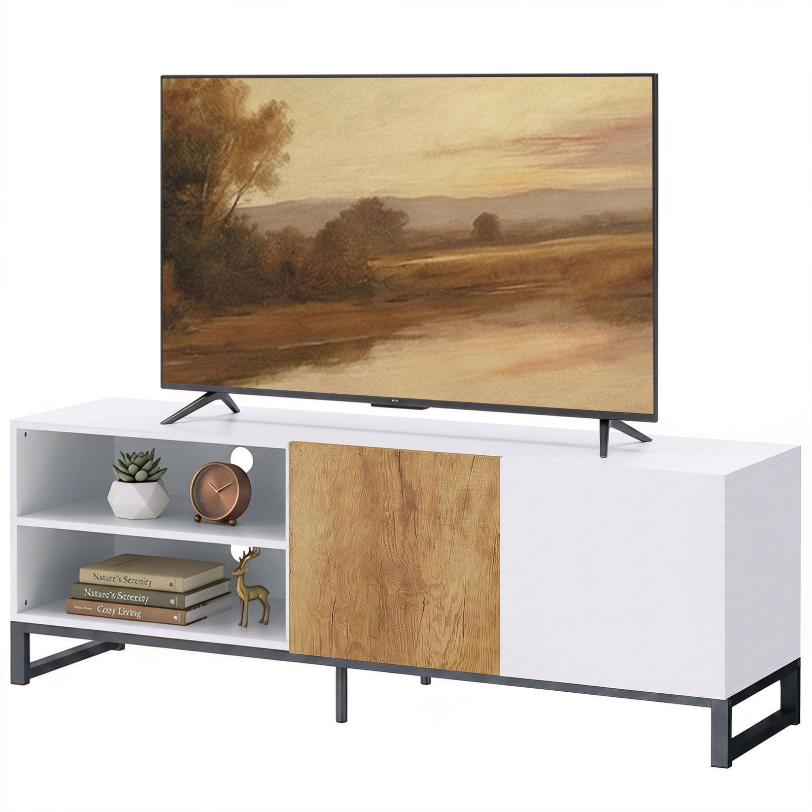 HOMCOM Modern TV-kast voor woonkamers, wit