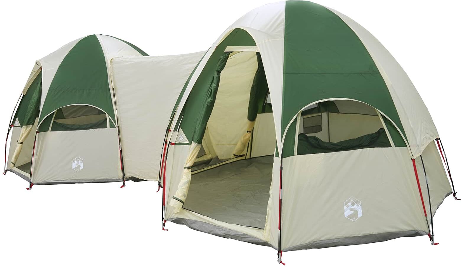 vidaXL Tente familiale avec auvent imperméable 14 personne Vert