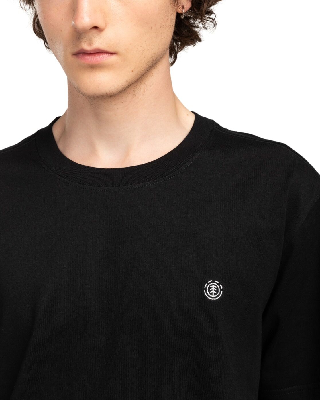 Sporttop ELEMENT "Icon Embroidery", Herren, Gr. M, schwarz (flint schwarz), Obermaterial: 100% Baumwolle., Tops Sporttop flint schwarz M