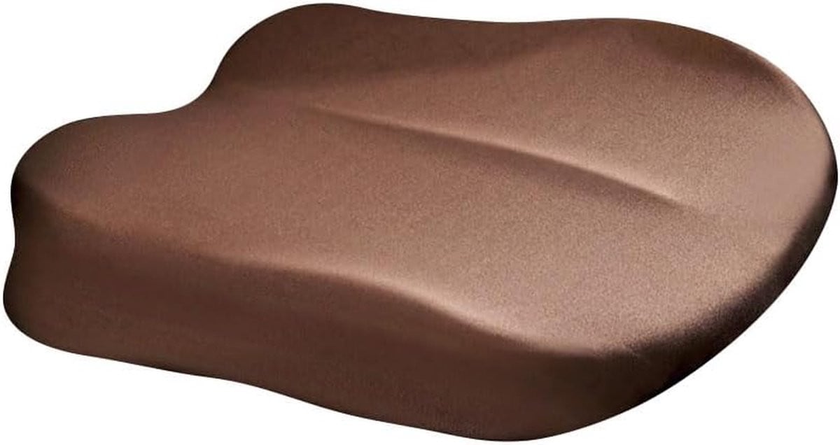Bruin orthopedisch autostoelkussen voor volwassenen voor comfortabel rijden en ondersteuning