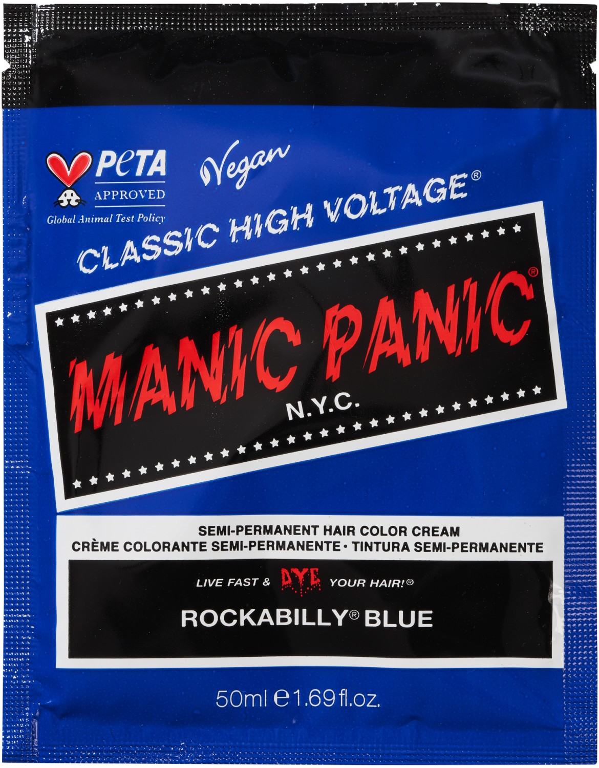 Manic Panic High Voltage Classic Rockabilly Blue Sachets 50 ml MP1209