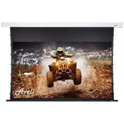 Aveli Nástěnné plátno PREMIUM,metal,204x115(16:9) (92", 16:9), Leinwand, Grau