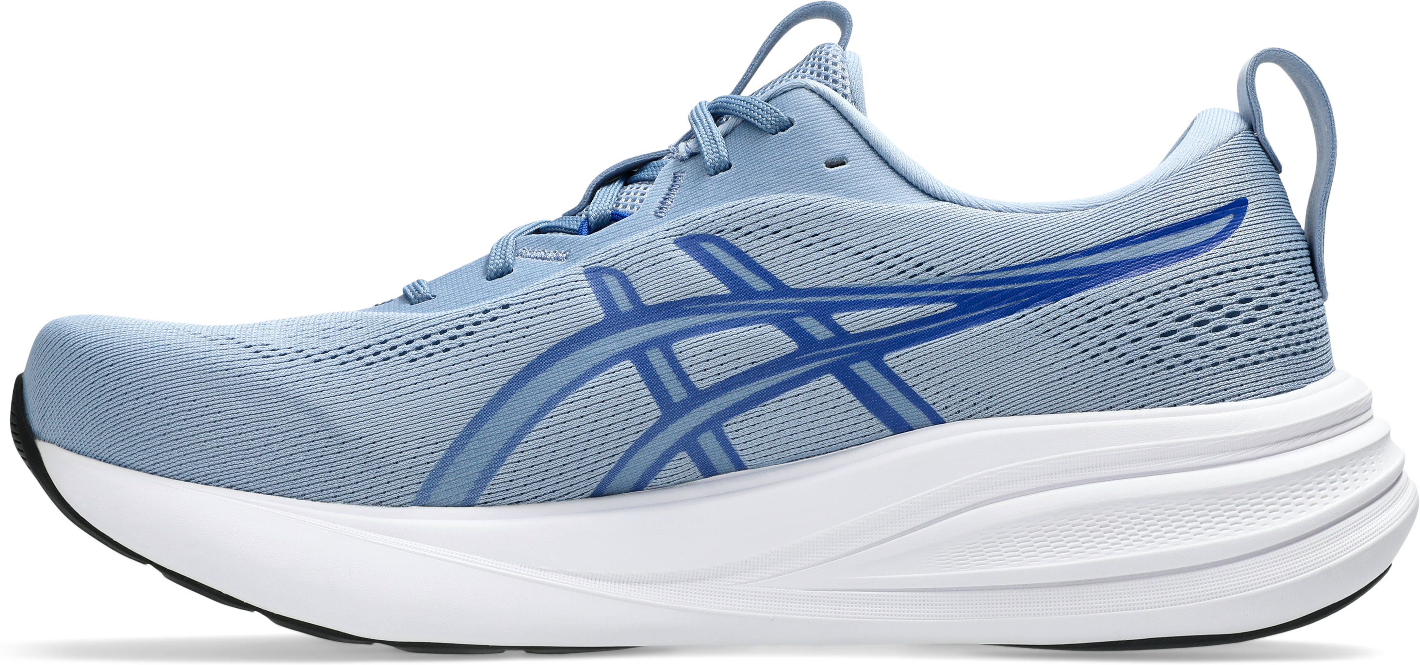 Laufschuh ASICS "GEL-PULSE 17", Herren, Gr. 43,5, blau (calm indigo, prussian blau), Synthetik, Schuhe Laufschuh, mit GEL-Technologie im Rückfuss, mit FF BLAST Dämpfung calm indigo, prussian blau 43,5
