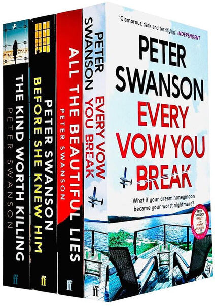 Faber Peter Swanson 4 Books Collection Set - The Kind Worth Killing, All the Beautiful Lies, Before She Knew Him, Every Vow You Break - Adult Paperback