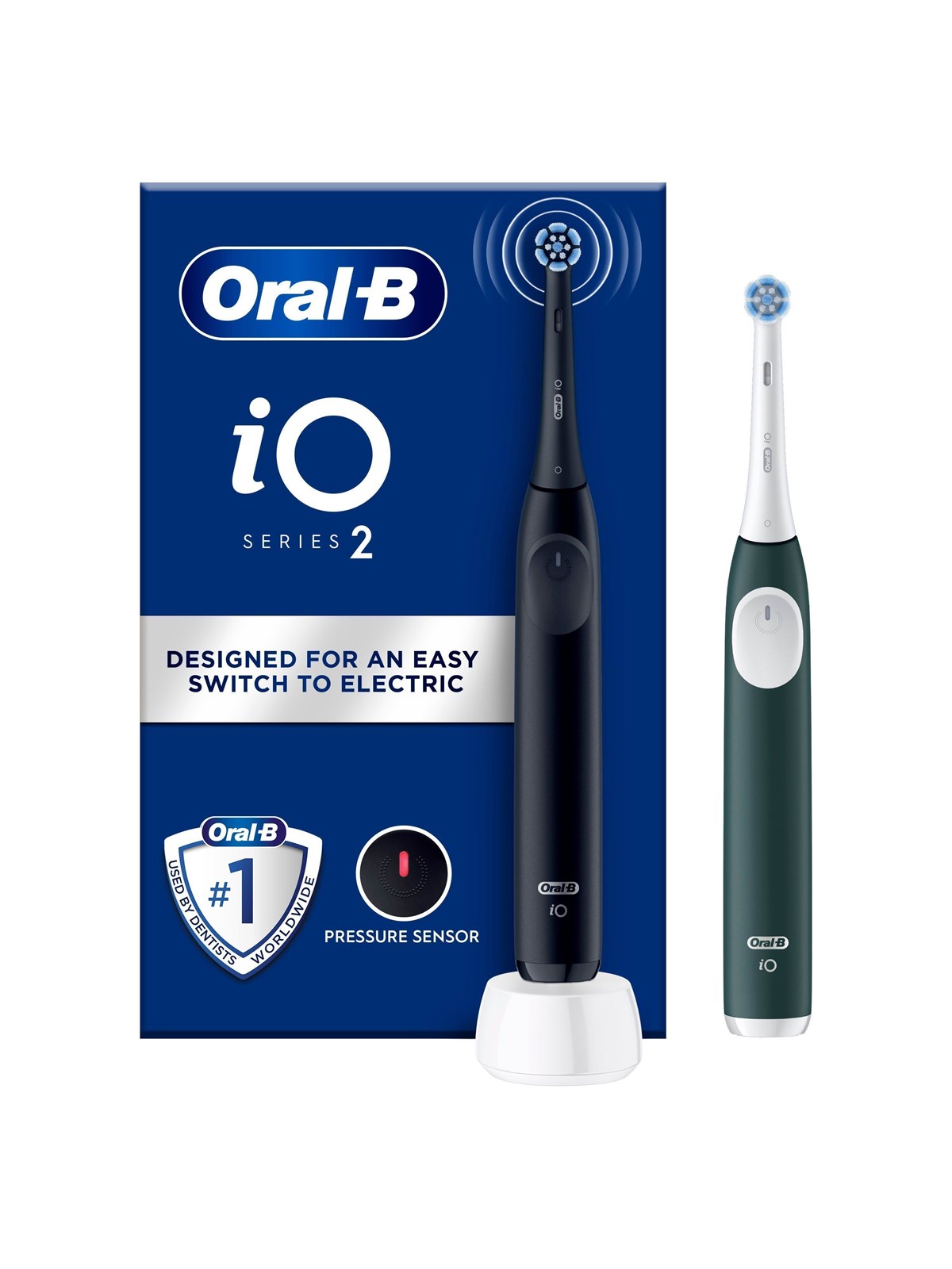 Oral-B Elektrische Zahnbürste iO2 Duo Night Black / Forest Green