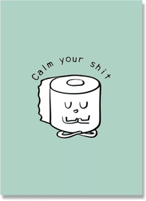 Inspire Picks Funny Yoga Toilet Bathroom Wall Art Minimalist Quote Canvas Print b 13x18cm No Frame