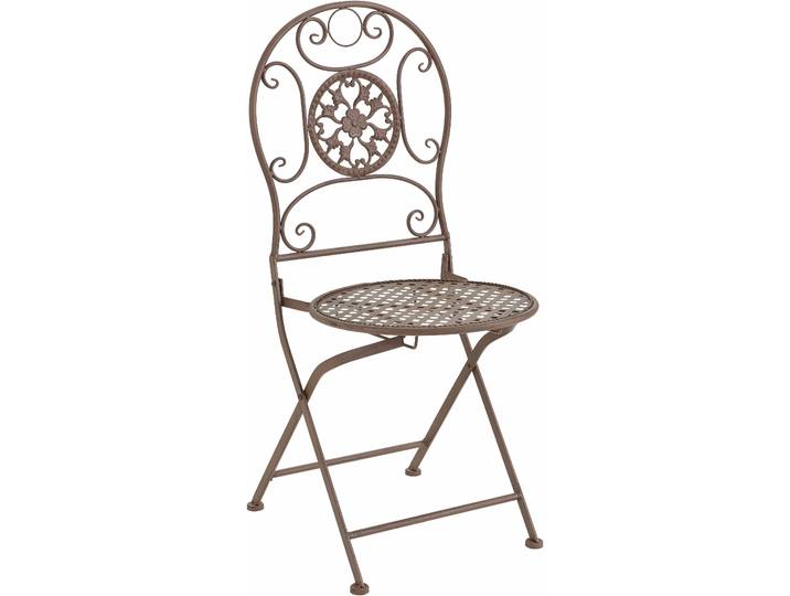 Klappstuhl LOCKER, braun, B:40cm H:91cm T:40cm, Metall, Stühle, Klappstuhl, aus Metall