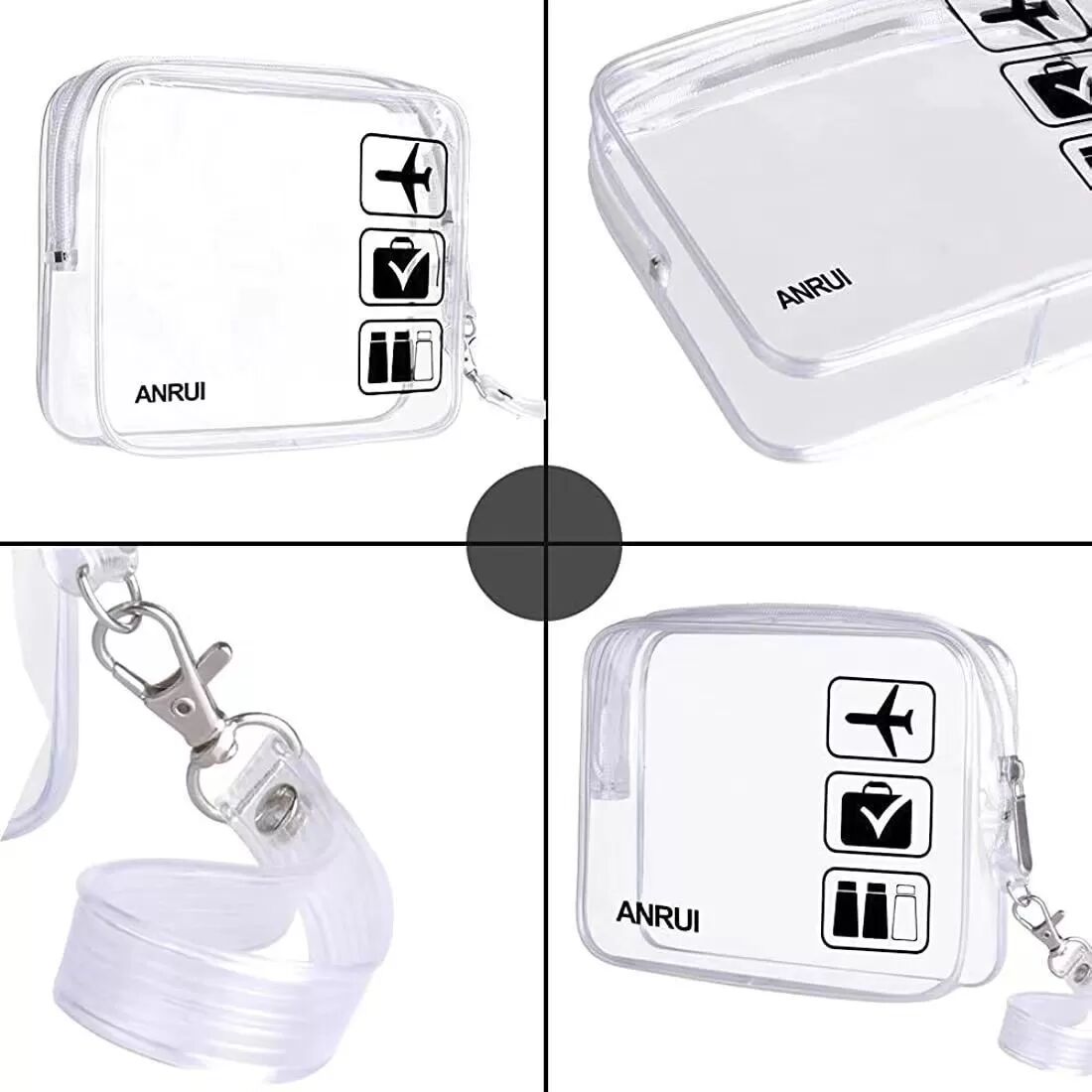 INF Trousse de toilette transparente - Idéale pour les voyages Transparent