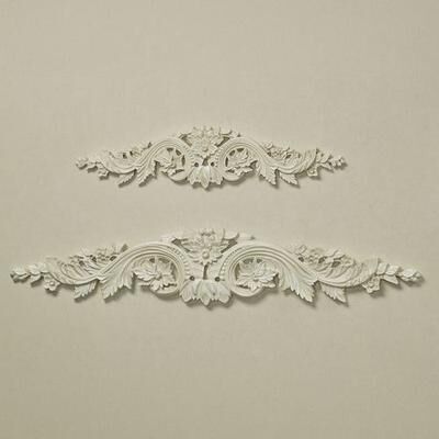 Touch of Class Flowering Medallion Decorative Wall Topper Antique Ivory, Small, Antique Ivory