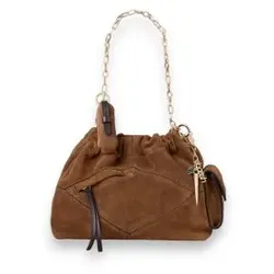 BA&SH für Damen. 2H26MJTP Kleine Wildleder-Handtasche June braun (OSFA), Lässig