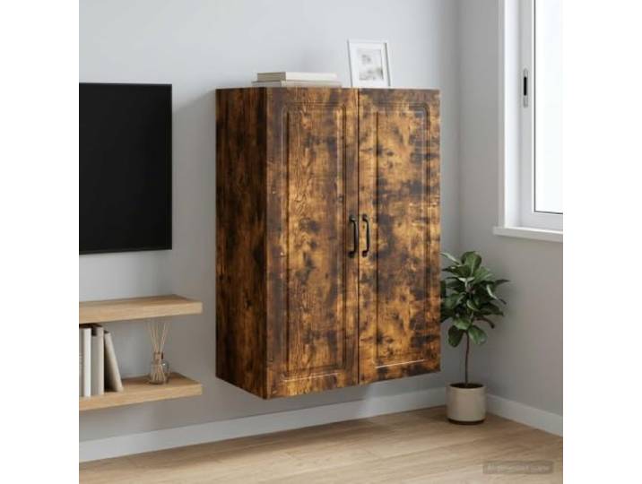 GPWERSDF Wandschrank aus Holzwerkstoff in Räuchereiche, 66 x 34,5 x 90 cm, Moderne Optik, flexible Regale, pflegeleichte Oberfläche, vielseitig einsetzbar, robuste Verarbeitung