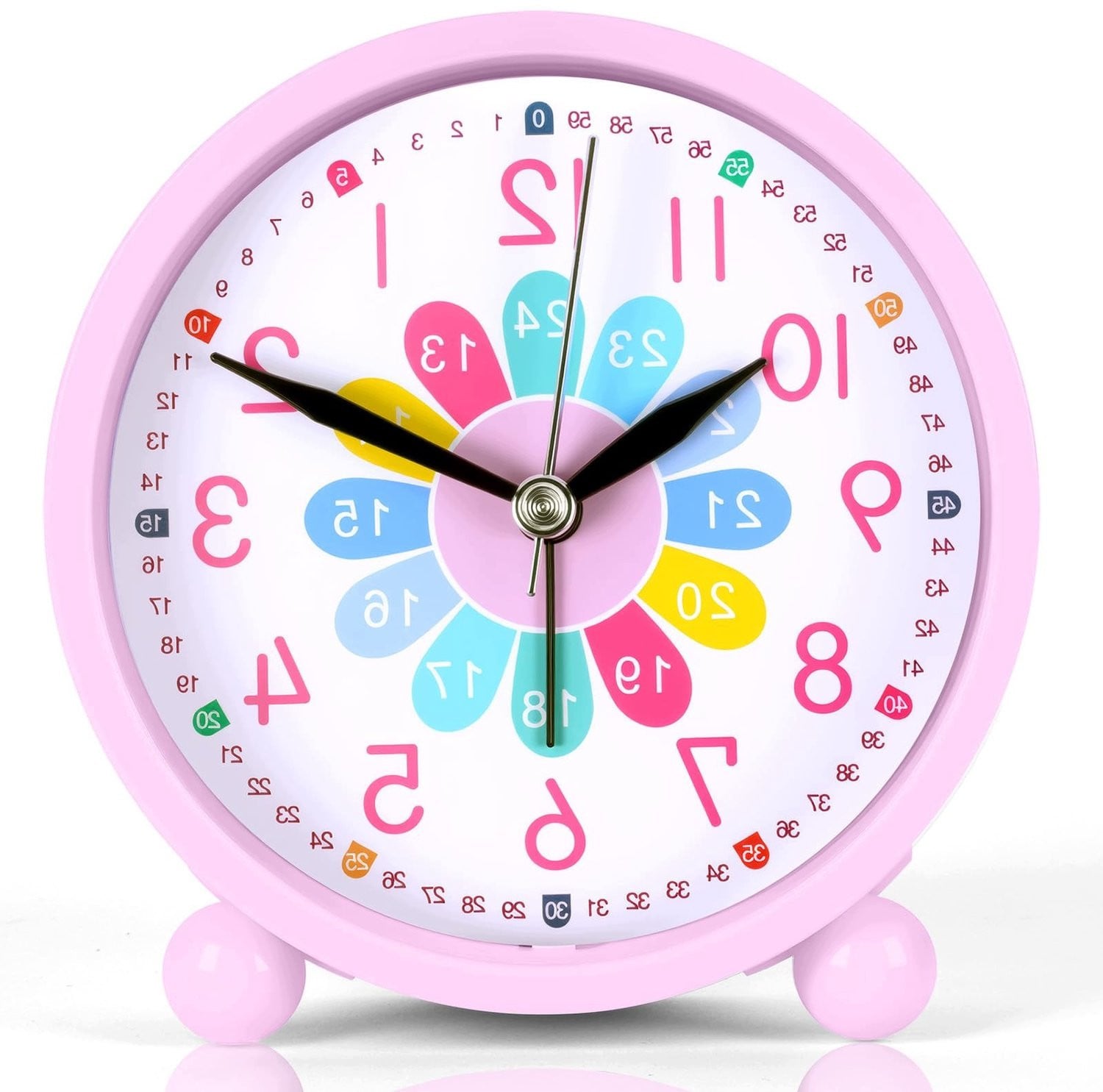Kinderwekker Roze Analoog - Leer Klokkijken