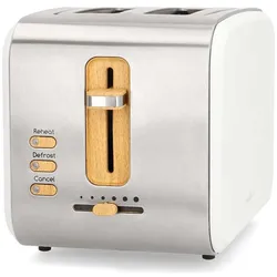 Nedis Toaster - Soft-Touch - 6 Verschiedenen Stufen - Auftau- und Aufwärmfunktion - Krümelschublade, Toaster, Weiss