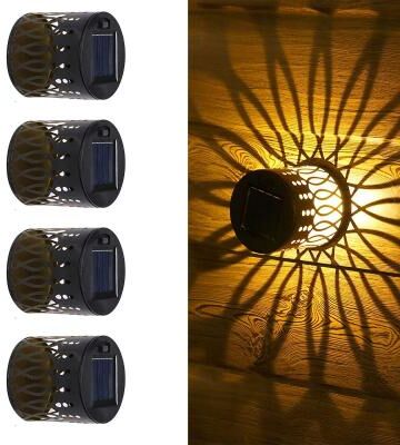 Uplift Picks Solar Outdoor Wall Light Projects Elegant Patterns Across Gardens And Patios a (3 Pcs)