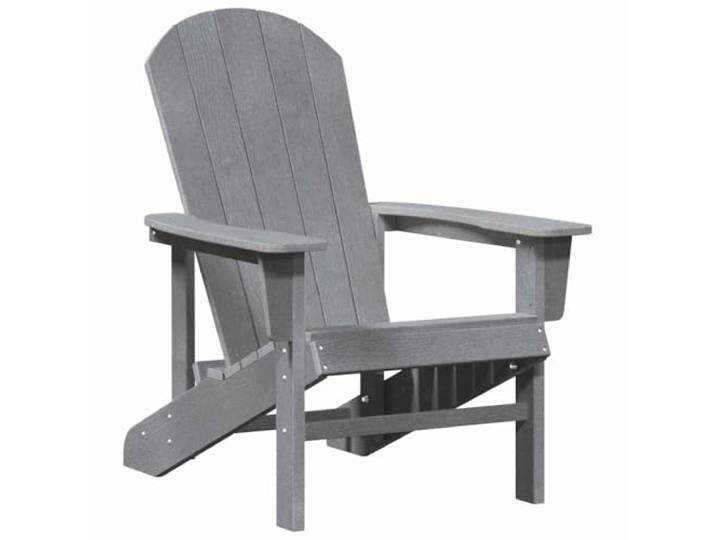 MNCVXAXG Adirondack Stuhl Hellgrau HDPE Breite Armlehnen, geneigte Rückenlehne, stabile Beine, Verwendung im Freien, saubere Linien, wartungsarm