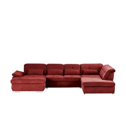 Wohnlandschaft mit Funktion  Perry , rot , Maße (cm): B: 374