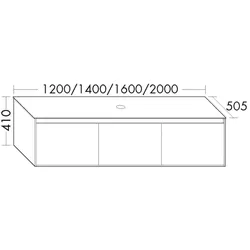 Burgbad Waschtischunterschrank rc40 Schilf Hochglanz/Schilf Hochglanz, SGBT140F4517A0048 SGBT140F4517A0048