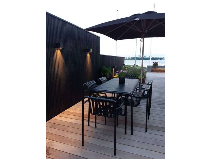 Arca W100 LED Applique Murale d'Extérieur Bas Noir - Antidark - Terrasse - Aluminium