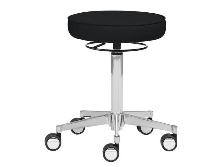Bürohocker 1295 48 x 73 x 48cm Schwarz/Schwarz
