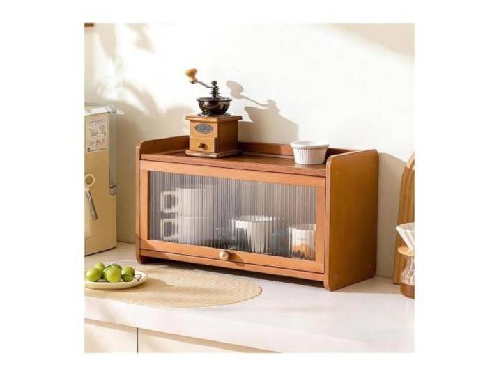 Kabine mit Türen, Küche, Speisekammer, Brotkasten Sideboard for Flaschen, Teller, Schüsseln, Kaffeetassenhalter, platzsparend