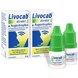 Livocab direkt Augentropfen Doppelpack 2X4 ml