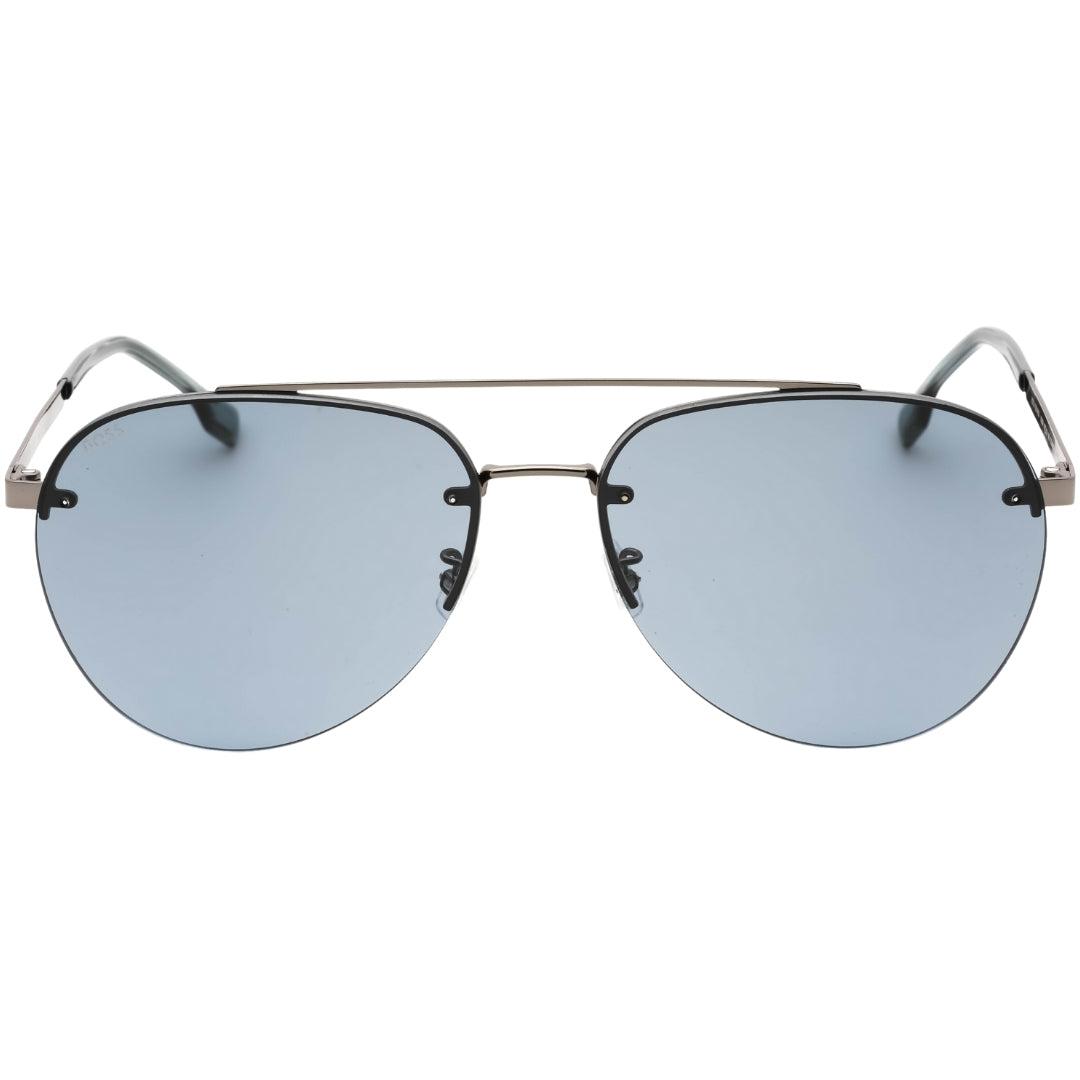 Hugo Boss grijze lens donker ruthenium grijze zonnebril