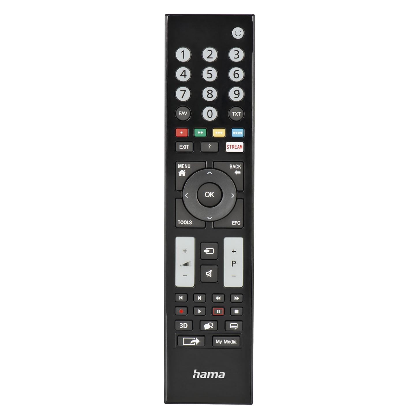 Hama Universal-Fernbedienung für Grundig TVs, IR, lernfähig, leuchtende Tasten (Universal Fernbedienung, Infrarot) (00221065)