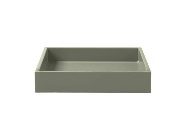 Mojoo Plateau de décoration laqué Lux 19x19x3,5 cm Sage