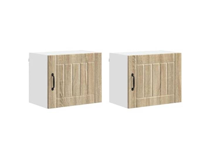 IBUQDDV Wandschrank Lucca 2 STK. Sonoma-Eiche Holzwerkstoff Geschirrspüler-Paneel, Innenbereich, rechteckig, minimalistisch, langlebig, robust, moderne Küche