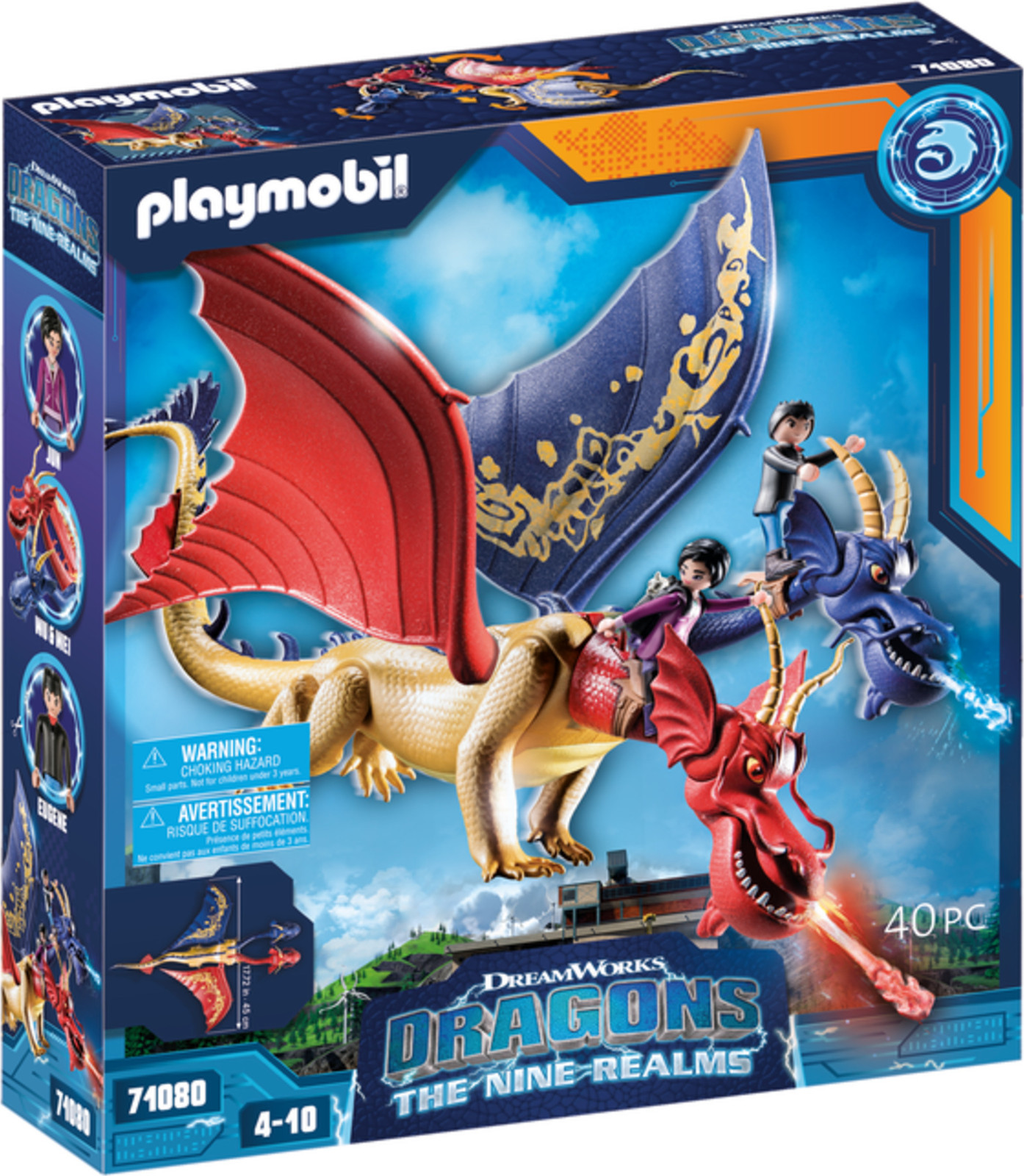 Playmobil 71080 Dragons WuWei & Jun Nine Realms Speelgoedset met 2 Figuren en Accessoires