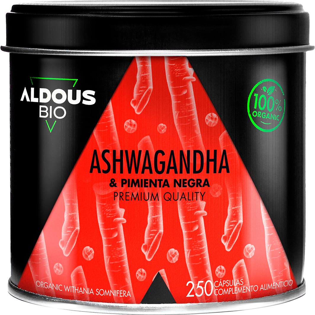 Aldous Bio Ashwagandha con Pimienta Negra Ecológica 250caps
