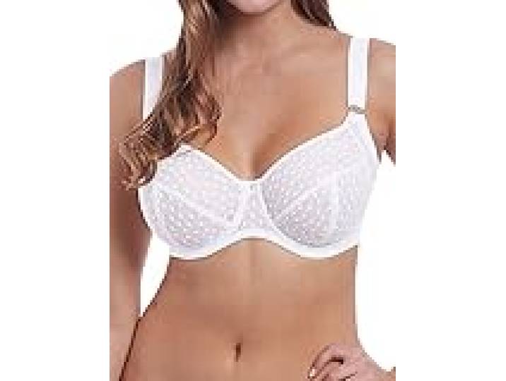 Freya Soutien-Gorge Starlight Unlined Balcony Lace Underwire pour Femme, Blanc., 80G