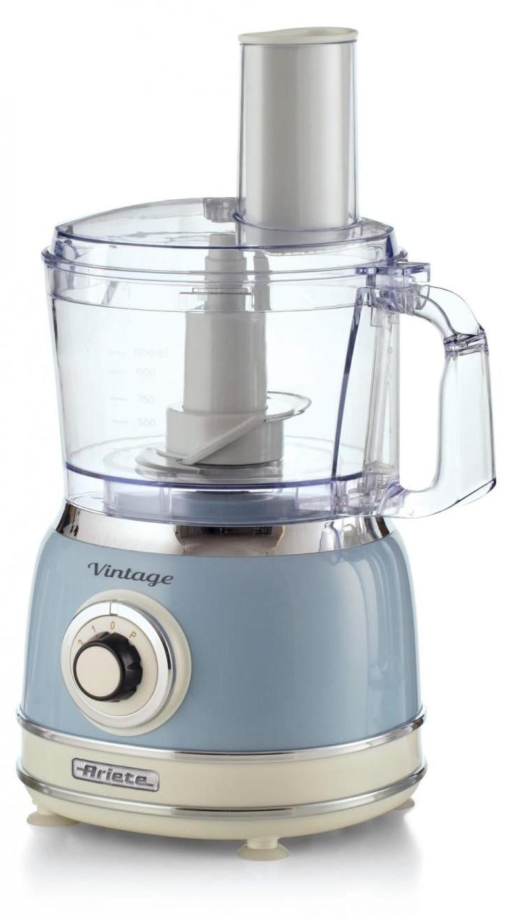 Ariete Vintage multifunctionele keukenmachine, lichtblauw/crème, 1.000 watt, 1,2 liter