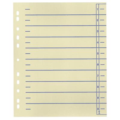 9531104100 Trennblätter - A4 Überbreite, blau, farbiger Organisationsdruck, 100 Stück