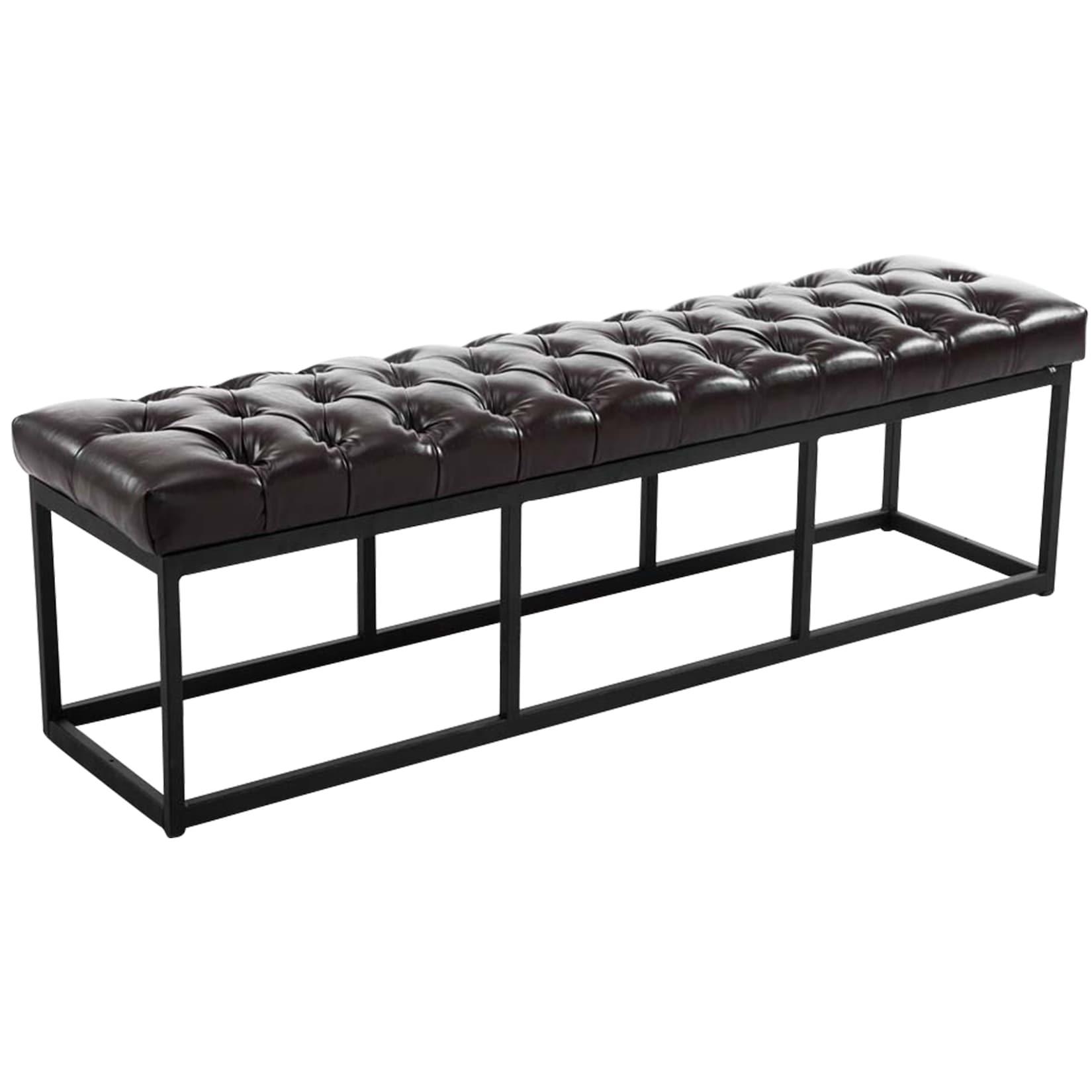 CLP Sitzbank Amun Kunstleder B150 - Farbe: braun, Größe: 150 cm