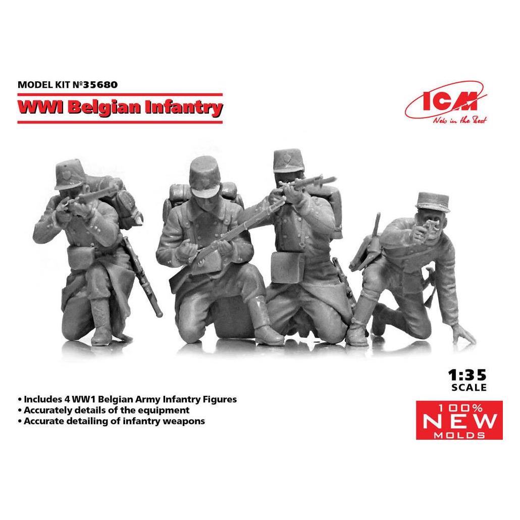 ICM WWI Belgian Infantry (100% new molds) (35680)
