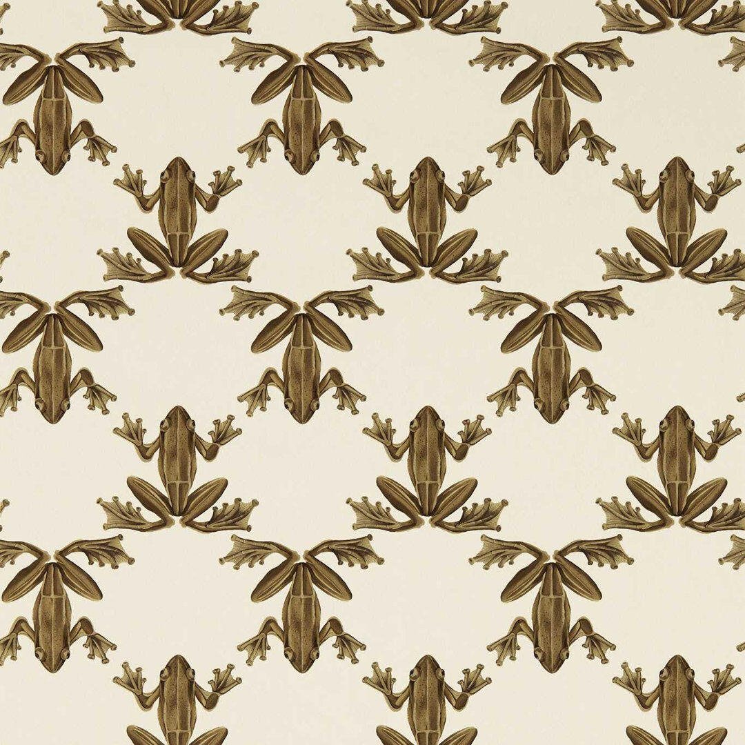 Harlequin Wood Frog 10.05m x 52cm Wallpaper Roll Gold/Parchment 1,005cm L