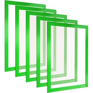 Poppstar Inforahmen 1011385, A4, Rückseite magnetisch, grün, 5 Stück