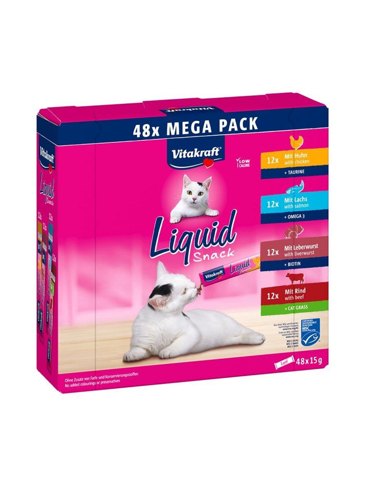 Vitakraft Liquid Snack | MEGA PACK | 48 x 15 gr.