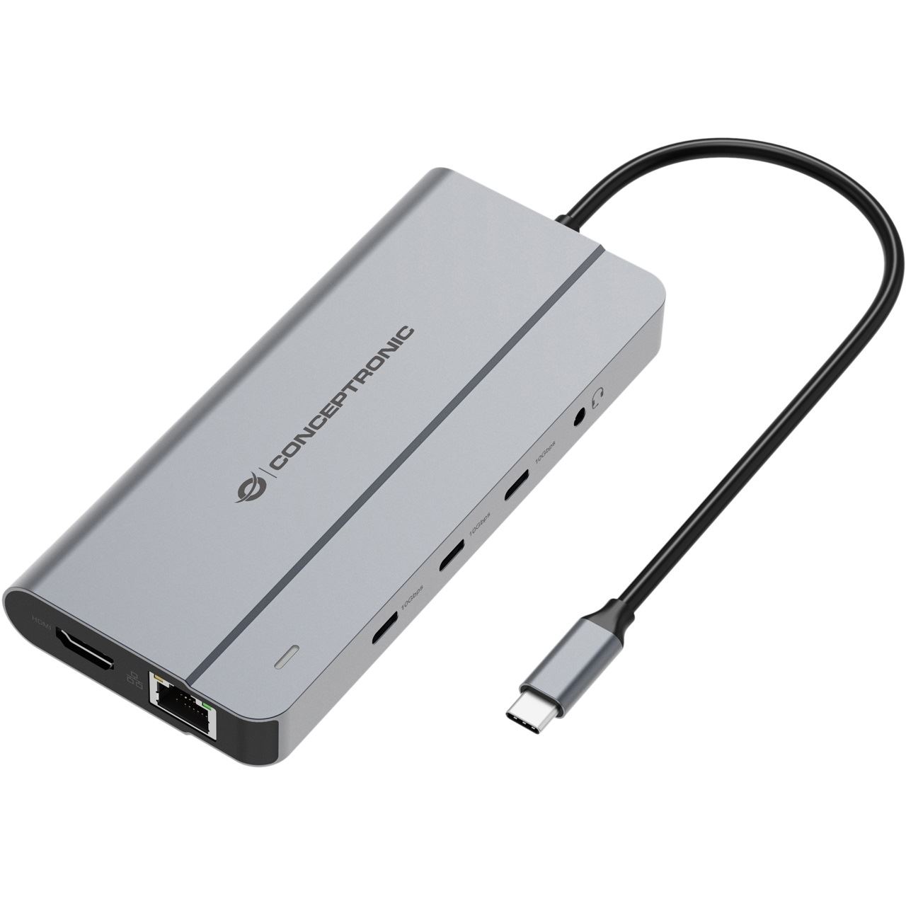 Conceptronic 10-1 Dock USB-C->HDMI/2xUSB-A/3xUSB-C/100WPD