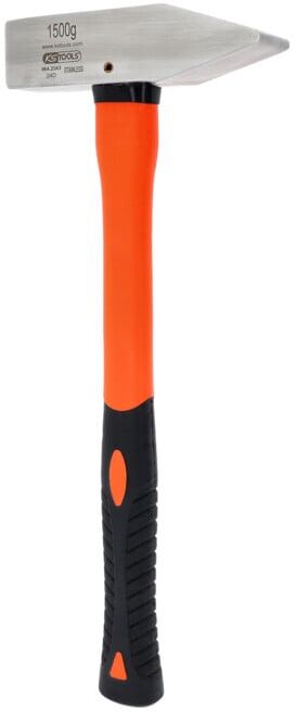 KS Tools INOX Marteau d'ingénieur avec manche en fibre de verre, 1500g (964.2043)
