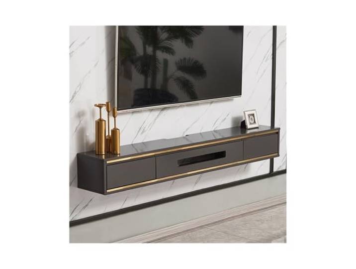 Xumh2024-3 TV Schrank Board Sideboard Schwebender TV-Ständer mit Stauraum. Moderne TV-Konsole zur Wandmontage(Dark Gray,160cm)